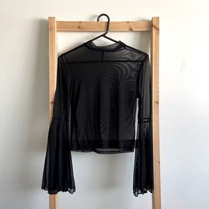 Black Mesh Top